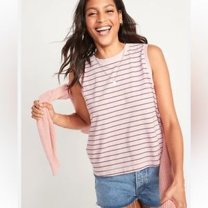 Old Navy retro style sleeveless‎ loose crew neck tank . NWT. Retail 25